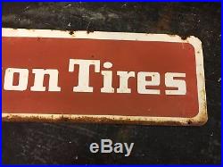 Large Vintage Dayton Tires large double sided original sign horse rare oil gas