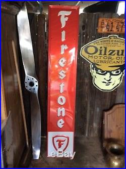 Large Vintage Firestone tire sign 72 x 14 almost mint