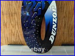 Large Vintage Heavy Dunlop Tire Porcelain Metal Gas Station Sign Tires Auto Die