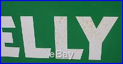 Large Vintage Kelly Tires Green Metal Automobile Gas Station Advertising Sign