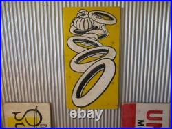MICHELIN Wooden Sign size approx. 90 x 47cm Vintage USED japan shipping