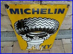 MICHELIN porcelain sign 24 convex advertising vintage oil gas tires US XY tire