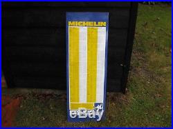 Michelin Garage Metal Vintage Tyre Pressure Sign New Old Stock 1978 Rare 40years