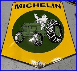 Michelin Tire Michelin Man Porcelain Metal Sign 24 X 17 Vintage