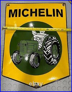 Michelin Tire Michelin Man Porcelain Metal Sign 24 X 17 Vintage