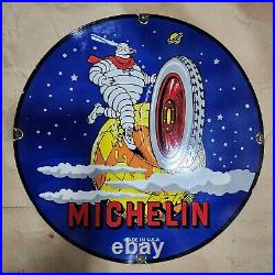 Michelin Tires Porcelain Enamel Sign 30 Inches Round | Vintage Tire ...