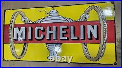 Michelin Tires Porcelain Enamel Sign 48 X 24 Inches