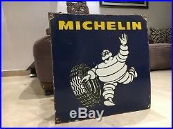 Michelin Tires Vintage Porcelain Sign Gas, Oil, Ford, Goodyear, Firestone