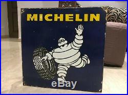 Michelin Tires Vintage Porcelain Sign Gas, Oil, Ford, Goodyear, Firestone