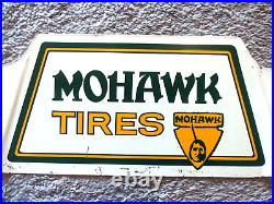 Mohawk Tires Sign Vintage Gas Garage Sign Indian Arrowhead Fathers Day Gift