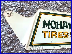 Mohawk Tires Sign Vintage Gas Garage Sign Indian Arrowhead Fathers Day Gift