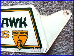 Mohawk Tires Sign Vintage Gas Garage Sign Indian Arrowhead Fathers Day Gift