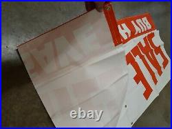 NOS 1941 Vintage advertising CLOTH Tire Dealer Poster Banner Sign Gas Oil WOW
