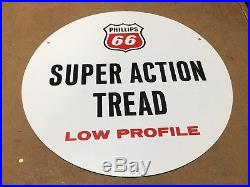 NOS VinTaGe OriGiNaL PHILLIPS 66 TIRE SIGN Gas Oil SIGN NEW OLD STOCK RaRe