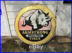 Neon Sign-vintage- Armstrong Rino Tires 60 In. Dia