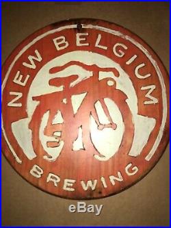 New Belgium Brewing Wood Beer Sign Vintage Wood Sign Fat Tire Beer