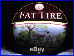 New Vtg 2013 Fat Tire Beer Led Ghost Rider In Motion Bar Light Pub Sign Rare
