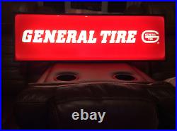 New in Box Original Vtg Dealer General Tires Double Sided Lighted Sign 37x12