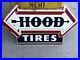 ORIGINAL-early-Double-Sided-Vintage-HOOD-TIRE-ARROW-Sign-OLD-Gas-Oil-Mancave-WOW-01-wp