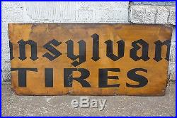 Old Antique Pennsylvania Tire Sign Original Vintage Collectible Petroliana