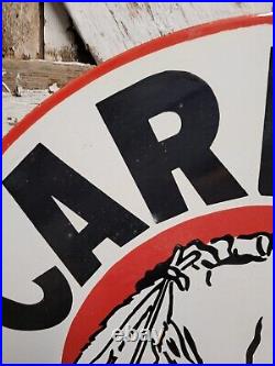 Old Vintage Carlise Tires Porcelain Sign 30 Auto Dealer Automotive Parts Supply