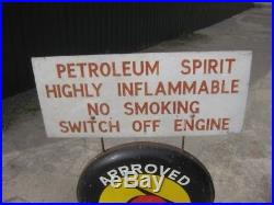 Old Vintage Classic Tin Garage Sign N0t Enamel Petrol Gas Pump Dunlop Tire Tyre