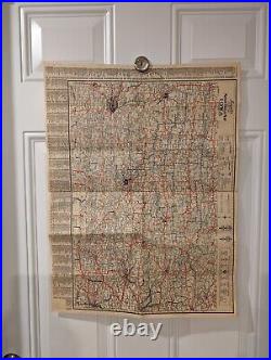 Old and Original 1927 Iowa Oil Company Roadmap Vintage Dubuque Iowa Iowa Gas