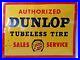 Original-Large-Vintage-Dunlop-Tires-Gas-Station-Metal-Sign-1950s-33-5-x-25-75-01-phb