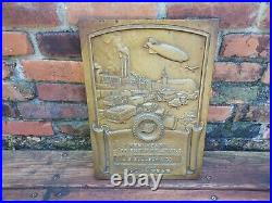 Original Old Antique VTG GoodYear Tire JS Bullock Ten Years Cast Iron Metal Sign