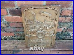 Original Old Antique VTG GoodYear Tire JS Bullock Ten Years Cast Iron Metal Sign