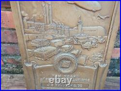 Original Old Antique VTG GoodYear Tire JS Bullock Ten Years Cast Iron Metal Sign