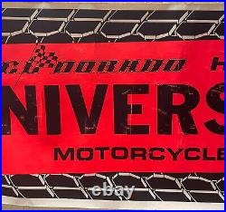 Original Vintage 1970s El Dorado UNIVERSAL MOTORCYCLE Tires Garage Neon POSTER