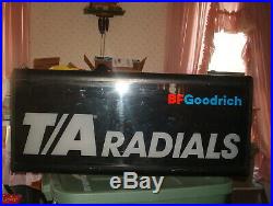 Original Vintage B. F. Goodrich T/a Radials Dealer Advertising Lighted Sign Rare