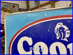 Original Vintage Cooper Tires Sign 45 x 29 GAS OIL AUTO