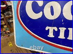 Original Vintage Cooper Tires Sign 45 x 29 GAS OIL AUTO