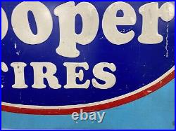 Original Vintage Cooper Tires Sign 45 x 29 GAS OIL AUTO