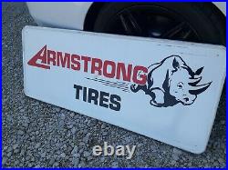Original Vintage Falls Mastercraft Tires Sign Metal Embossed Dealer Gas Oil COOL