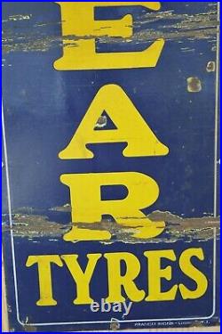 Original Vintage Franco Enamel London Goodyear Tyres Tire Sign