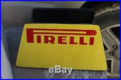 Original Vintage Porcelain Pirelli Tire Display Stand Sign Italy Race Car Garage
