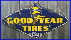 Original Vintage RARE Canadian Goodyear Tires SSP Porcelain Sign