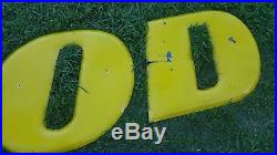 Original vintage porcelain Goodyear sign letters and winged foot logo
