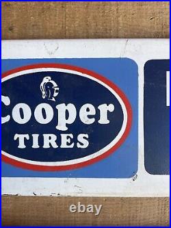 Pair Of Vintage COPPER Tires Buy & Save Advertising Display Rack Signs Gas & Oil