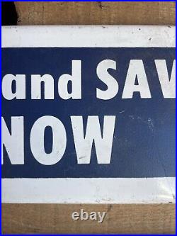 Pair Of Vintage COPPER Tires Buy & Save Advertising Display Rack Signs Gas & Oil