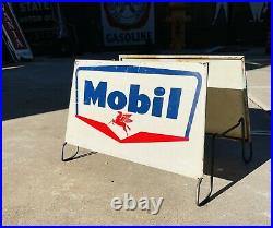 RARE 1950s VINTAGE MOBIL GAS PEGASUS TIRE RACK SIGN