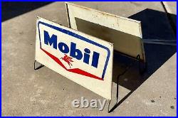 RARE 1950s VINTAGE MOBIL GAS PEGASUS TIRE RACK SIGN