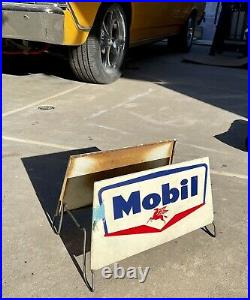 RARE 1950s VINTAGE MOBIL GAS PEGASUS TIRE RACK SIGN