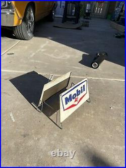 RARE 1950s VINTAGE MOBIL GAS PEGASUS TIRE RACK SIGN