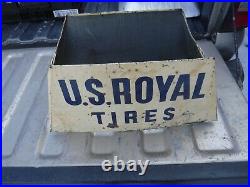 RARE 1957 Tire Rack Stand US ROYAL GAS OIL ADVERTISING SIGN Vintage Display Auto