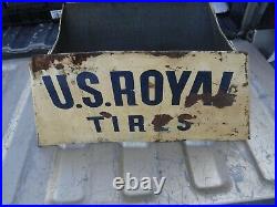 RARE 1957 Tire Rack Stand US ROYAL GAS OIL ADVERTISING SIGN Vintage Display Auto