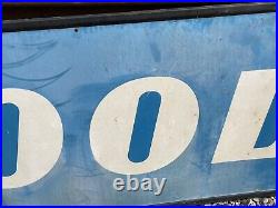 RARE 20ft Goodyear Tires DEALER Metal Shop Sign Advertising Ad Vintage Gas Oil